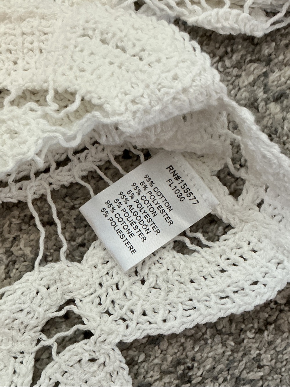 NWT Miracle Crochet Boho Lace Top ~ White - Picture 7 of 7